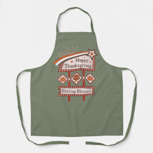 Frohe Erntedankfest-Gefühl Gesegnet Retro-Schild Schürze