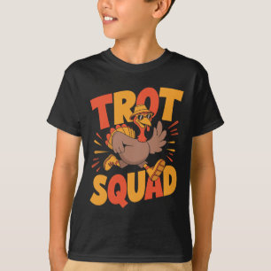 Frohe Erntedankfest Truthahn-Trott-Mannschaft Lust T-Shirt