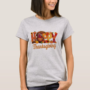 Frohe Erntedankfest Truthähne Herbst T-Shirt