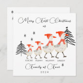 Frohe erste Weihnachten als Familie von vier (Vorne/Hinten)