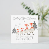 Frohe erste Weihnachten als Familie von vier (Stehend Vorderseite)