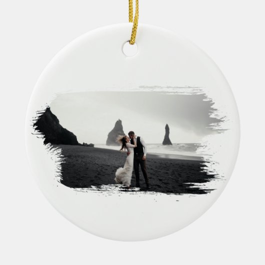 Frohe erste Weihnachten als Herr. & Mrs Newly Weds Keramik Ornament (Vorne)
