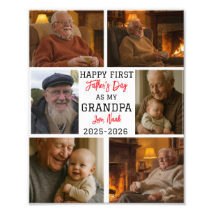 Frohe erster Opa-Tag Fotocollage Fotodruck