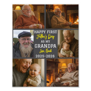 Frohe erster Opa-Tag Fotocollage Fotodruck