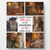 Frohe erster Opa-Tag Fotocollage Fotoplatte (Vorderseite)