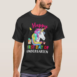 Frohe Erster Schultag Kindergarten Süßes Einhorn R T-Shirt