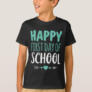 Frohe Erster Schultag Lehrer Schüler Pfeil Cu T-Shirt