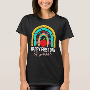 Frohe Erster Schultag Lehrer Zurück zur Schule T-Shirt