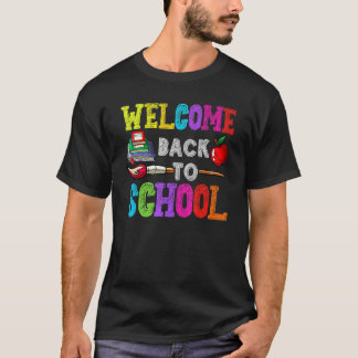 Frohe Erster Schultag Lehrer Zurück zur Schule  T-Shirt