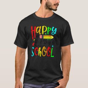 Frohe Erster Schultag Schüler Lehrer Zurück In Die T-Shirt