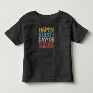 Frohe Erster Schultag Zurück zur Schule Kleinkind T-shirt