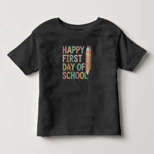 Frohe Erster Schultag Zurück zur Schule Kleinkind T-shirt