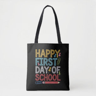 Frohe Erster Schultag Zurück zur Schule  Tasche
