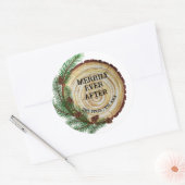 Frohe Ever nach der Hochzeit Weihnachten Runder Aufkleber (Umschlag)