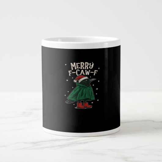 Frohe F-Caw-F Jumbo-Tasse (Vorderseite)