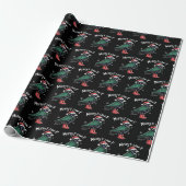 Frohe F-Caw-F Krähe, Schwarzer Vogel Weihnachtsrab Geschenkpapier (Ungerollt)