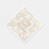 Frohe Familien-Weihnachtsplätzchen-Kunst Serviette (Ecke)