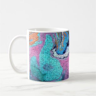 Frohe farbenfrohe Abstract Tasse