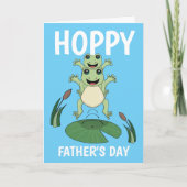 Frohe Father's Day Jumping Frogs Card Karte (Vorderseite)