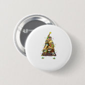 Frohe Faultier-Weihnachten Süße Weihnachten Faulti Button (Vorne & Hinten)