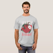 Frohe Faultiermas T-Shirt (Vorne ganz)