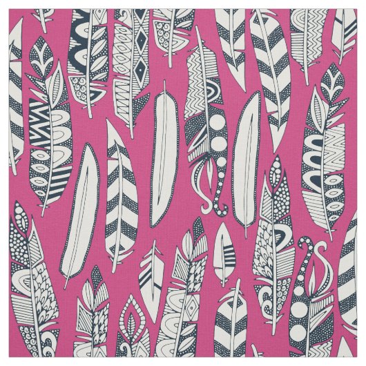 frohe Federn rosa Stoff (Muster)