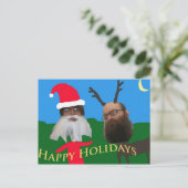 frohe Feiertage 1 Feiertagspostkarte (Stehend Vorderseite)