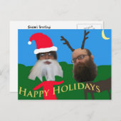 frohe Feiertage 1 Feiertagspostkarte (Vorne/Hinten)