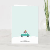 Frohe Feiertage Autos mit Weihnachtsgeschenken in (Rückseite)