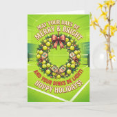 Frohe Feiertage Bierkranz Weihnachtskarte Karte (Gelbe Blume)