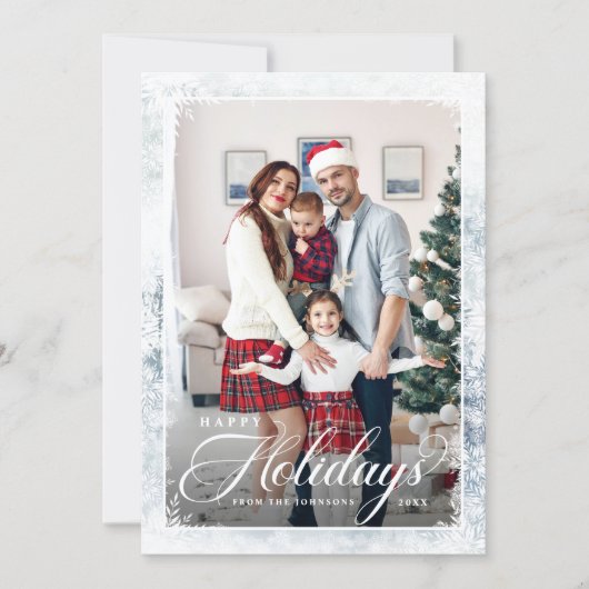 Frohe Feiertage Blaue Weihnachten (Vorderseite)