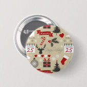 Frohe Feiertage Button (Vorne & Hinten)
