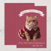 Frohe Feiertage Cat Valentine's Liebe Feiertagskarte (Vorne/Hinten)