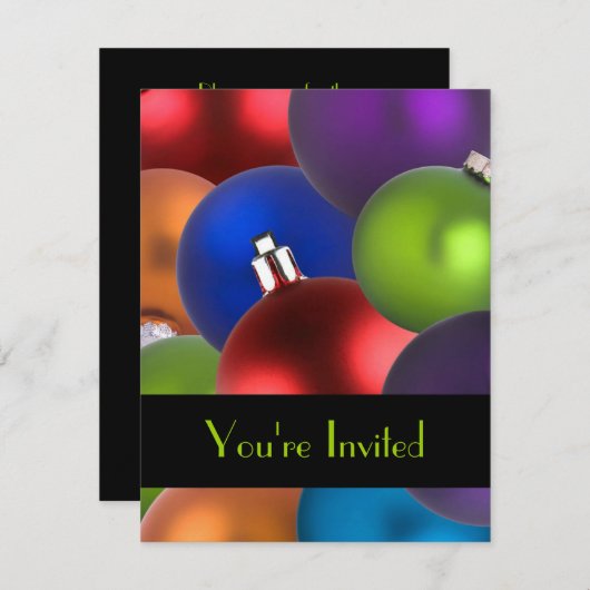 Frohe Feiertage Einladung (Vorne/Hinten)