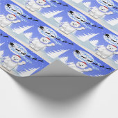 Frohe Feiertage Eisbär-Packpapier Geschenkpapier (Ecke)