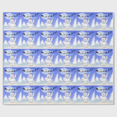 Frohe Feiertage Eisbär-Packpapier Geschenkpapier (Flach)