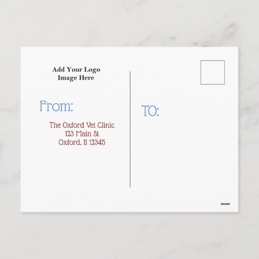 Frohe Feiertage Feiertagspostkarte (Rückseite)