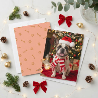 Frohe Feiertage Französische Bulldogge Weihnachten