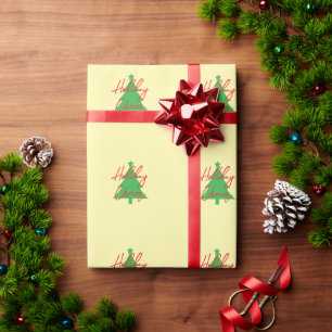Frohe Feiertage, frohe Weihnachten, neues Jahr Geschenkpapier