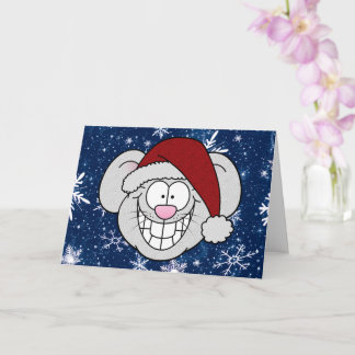 Frohe Feiertage Fröhliche Weihnachten Santa Maus Karte
