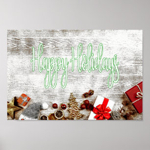 Frohe Feiertage - Fröhliche Weihnachten, Schöne Gr Poster