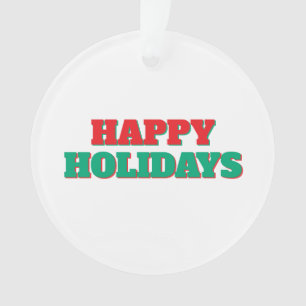 Frohe Feiertage Fröhliche Weihnachten Weihnachtsze Ornament