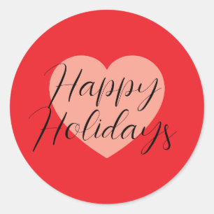 Frohe Feiertage Fröhliche Weihnachten Weihnachtsze Runder Aufkleber