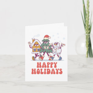 Frohe Feiertage: Groovy Festive Trio Karte