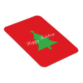 Frohe Feiertage Helles Rot Weihnachten Neujahr Magnet (Rechte Seite)