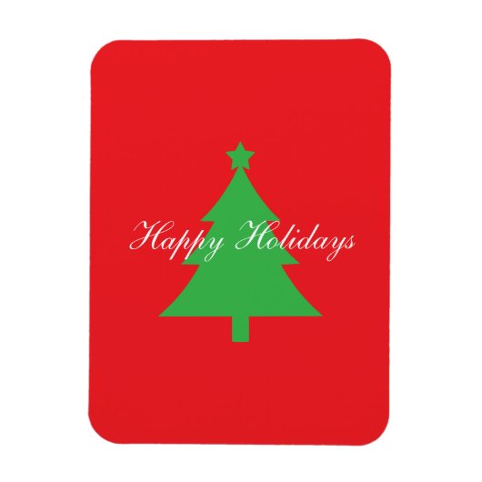 Frohe Feiertage Helles Rot Weihnachten Neujahr Magnet (Vertikal)