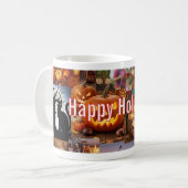 Frohe Feiertage Herbst-Edition-Tasse Kaffeetasse (Vorderseite Links)