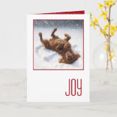 Frohe Feiertage Irish Setter Karte (Gelbe Blume)
