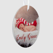 Frohe Feiertage Jahr/grüne Schneeflocke Ornament (Vorderseite)