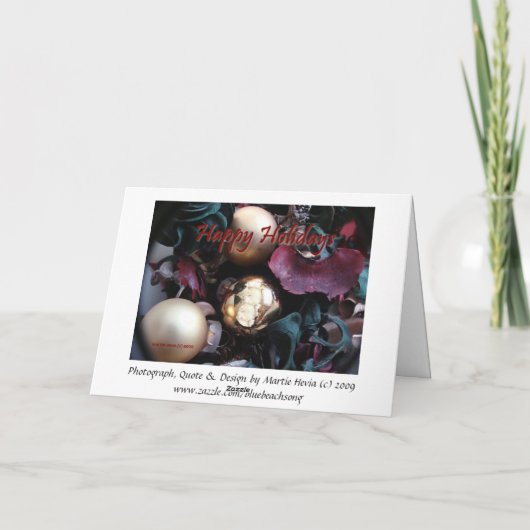 Frohe Feiertage - Karte (Rückseite)